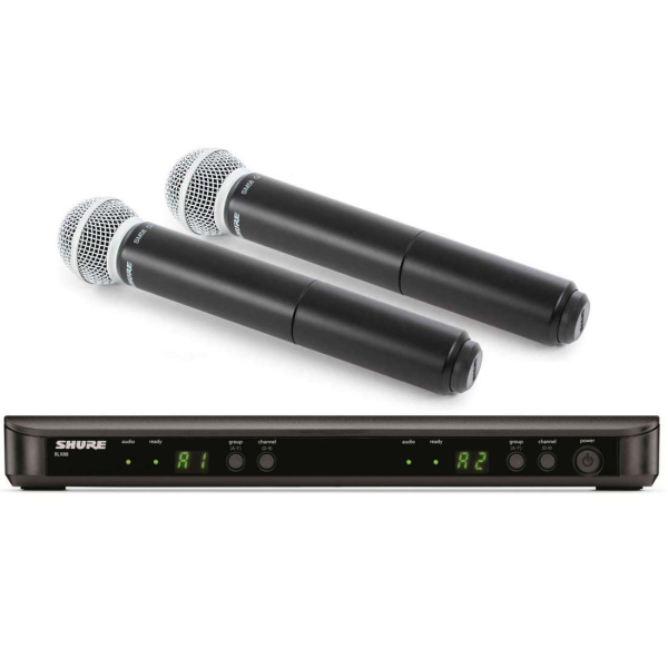 Shure Blx288E/sm58 dual handheld Wireless microphone